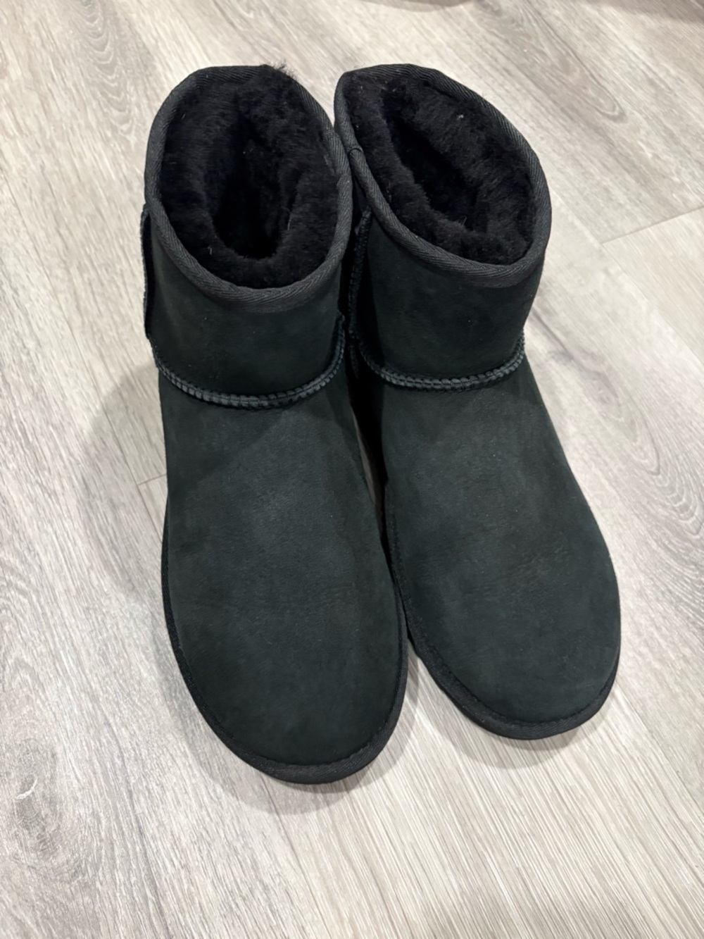 UGG Black Short Shearling Boots
